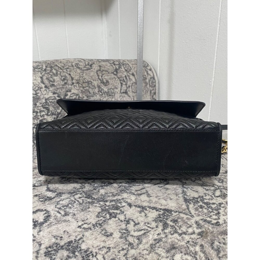 Tory Burch Fleming Convertible Shoulder Bag in Black Leather - Picture 6 of 8